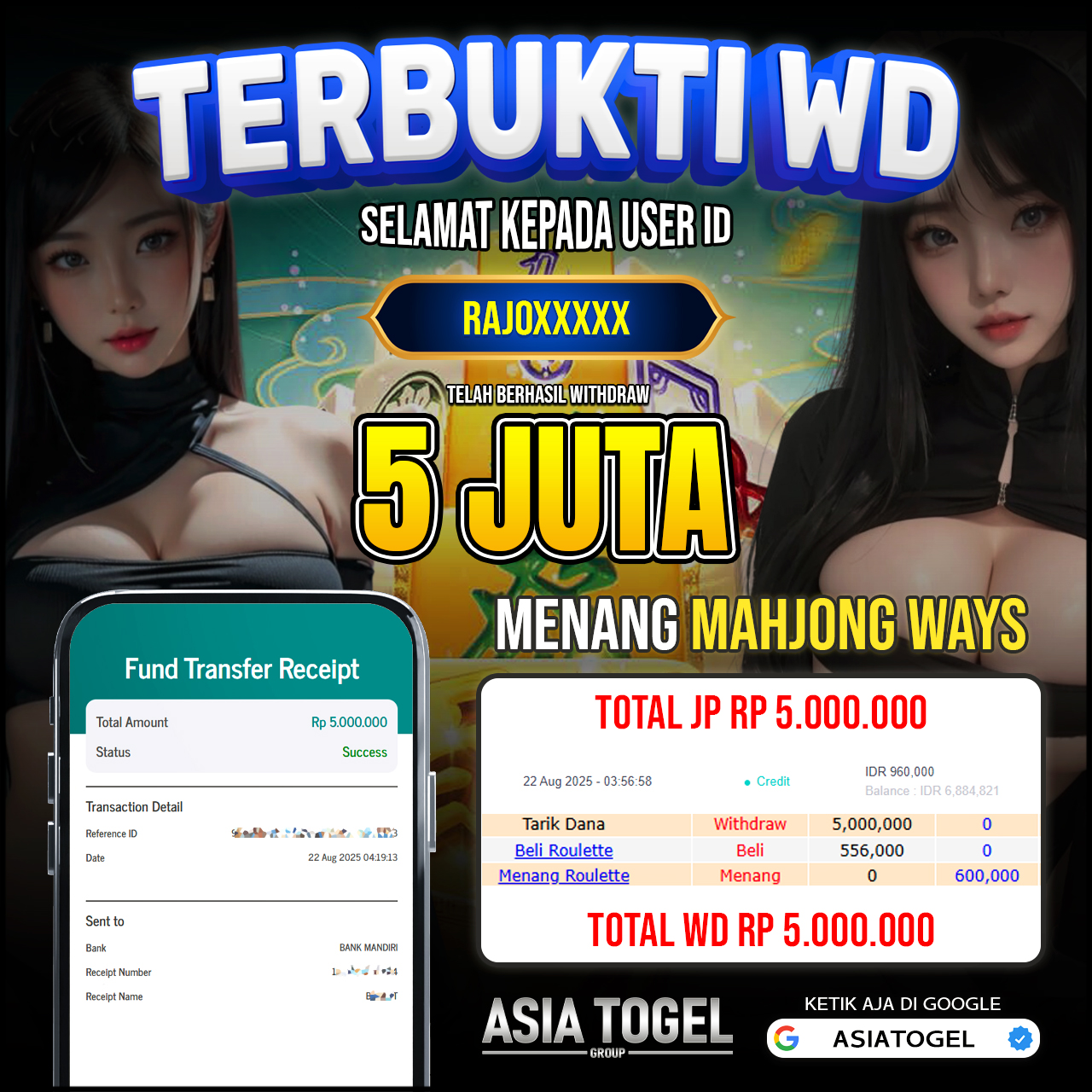 Selamat Atas Kemenangannya Di ASIATOGEL