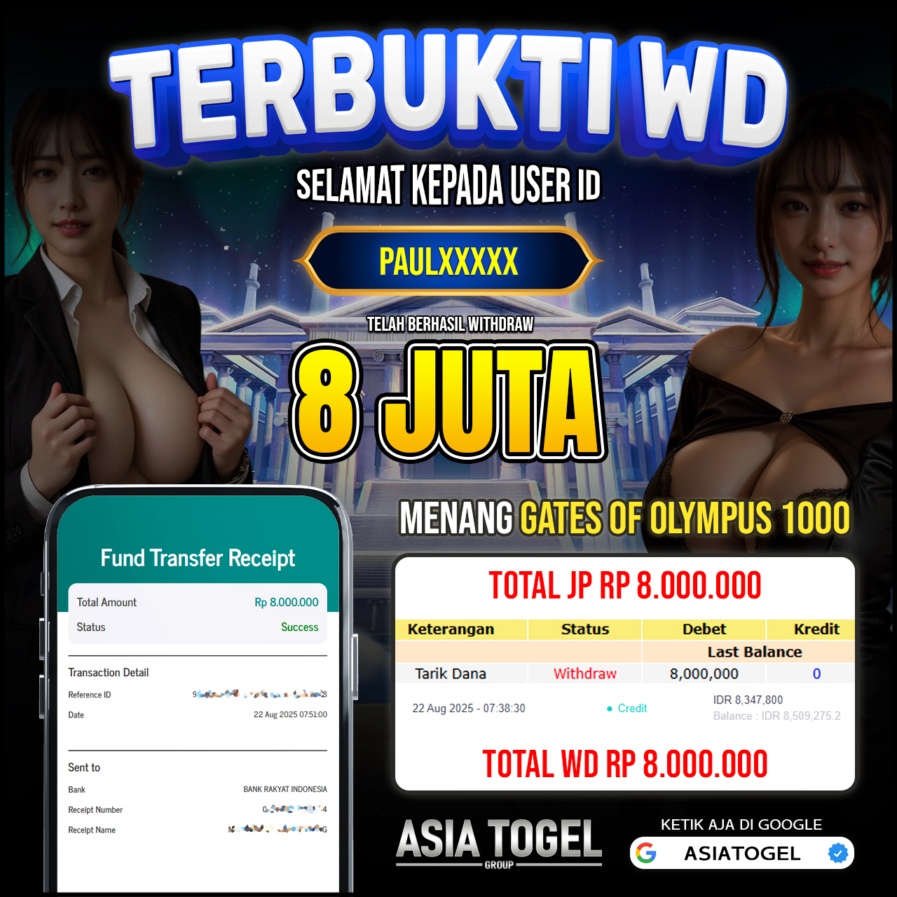 Selamat Atas Kemenangannya Di ASIATOGEL