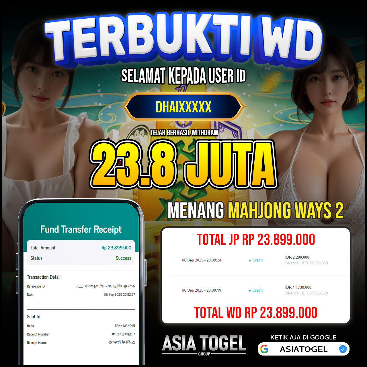 Selamat Atas Kemenangannya Di ASIATOGEL