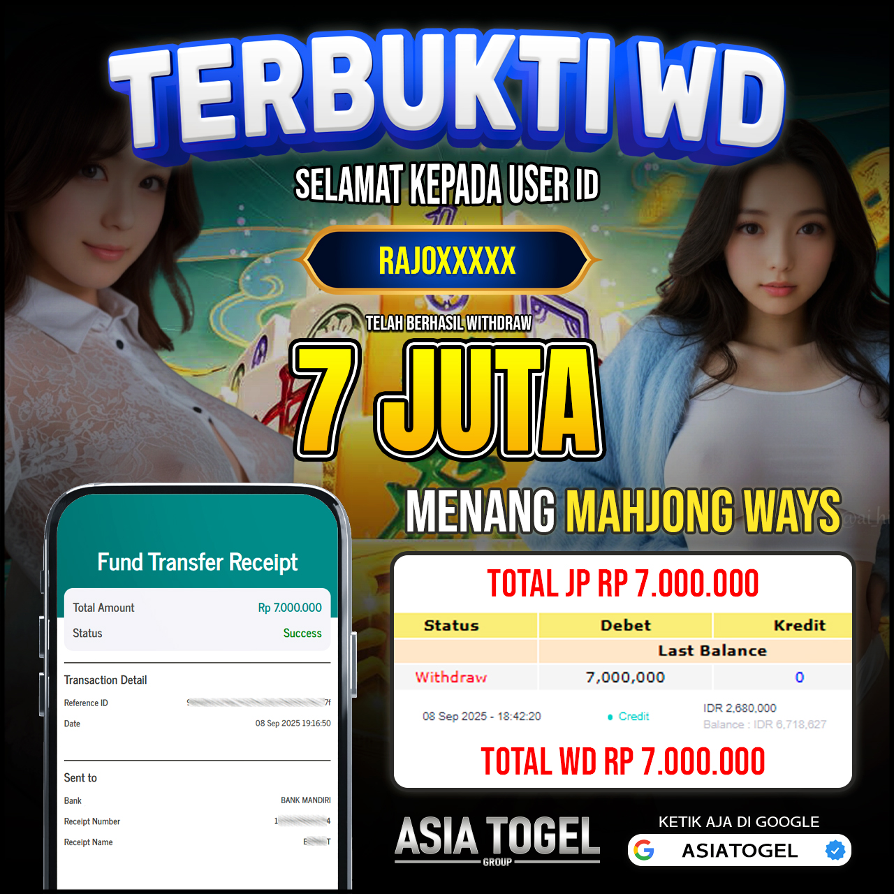 Selamat Atas Kemenangannya Di ASIATOGEL