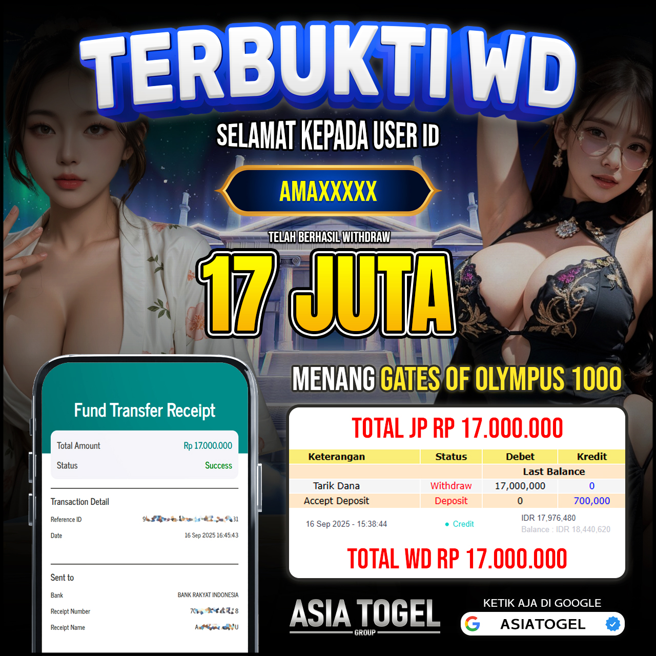 Selamat Atas Kemenangannya Di ASIATOGEL