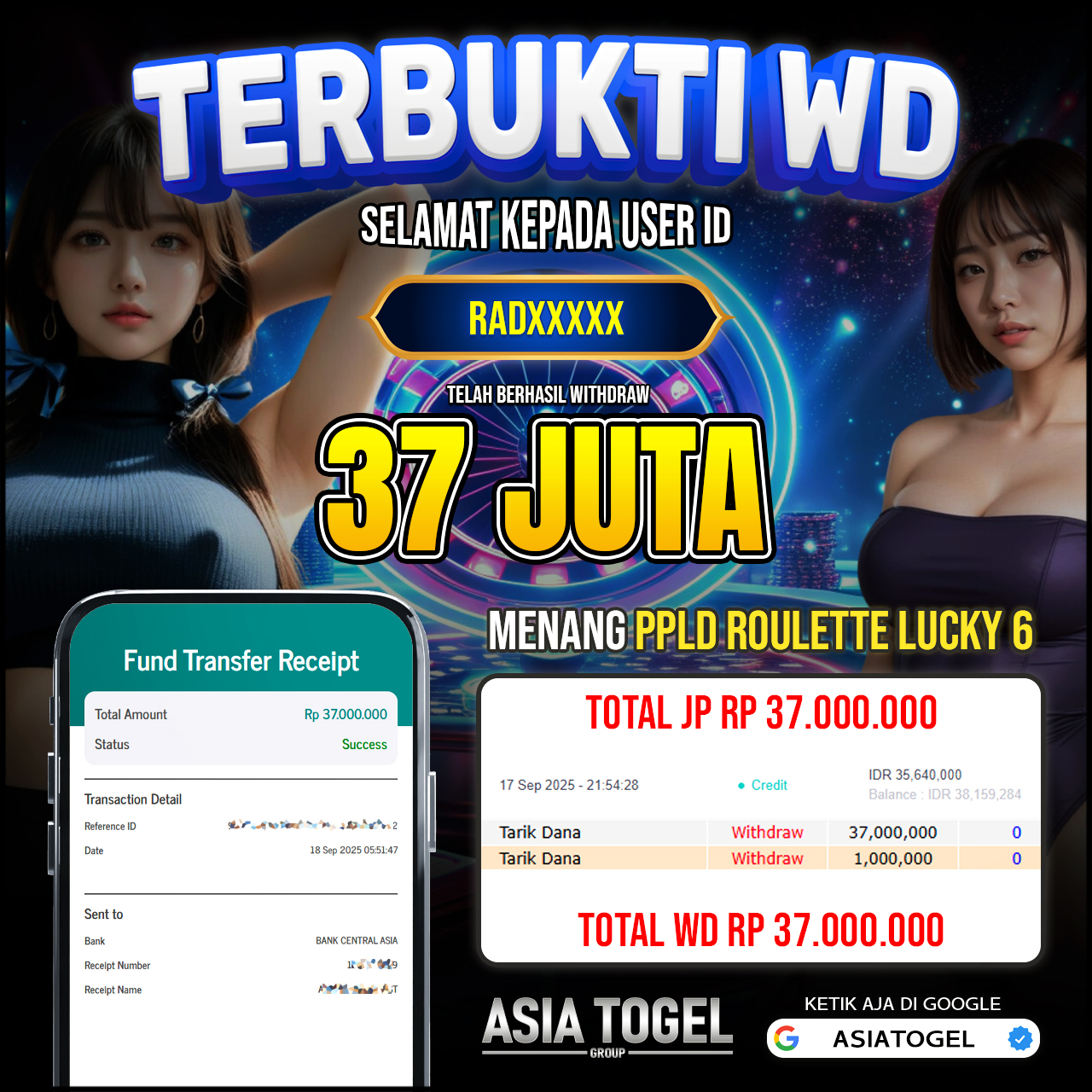 Selamat Atas Kemenangannya Di ASIATOGEL