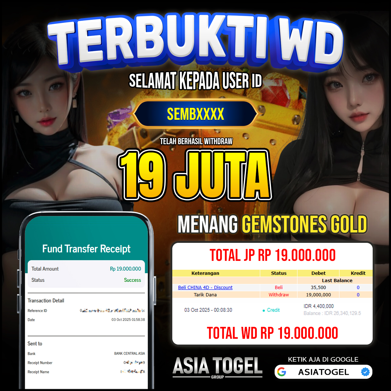 Selamat Atas Kemenangannya Di ASIATOGEL