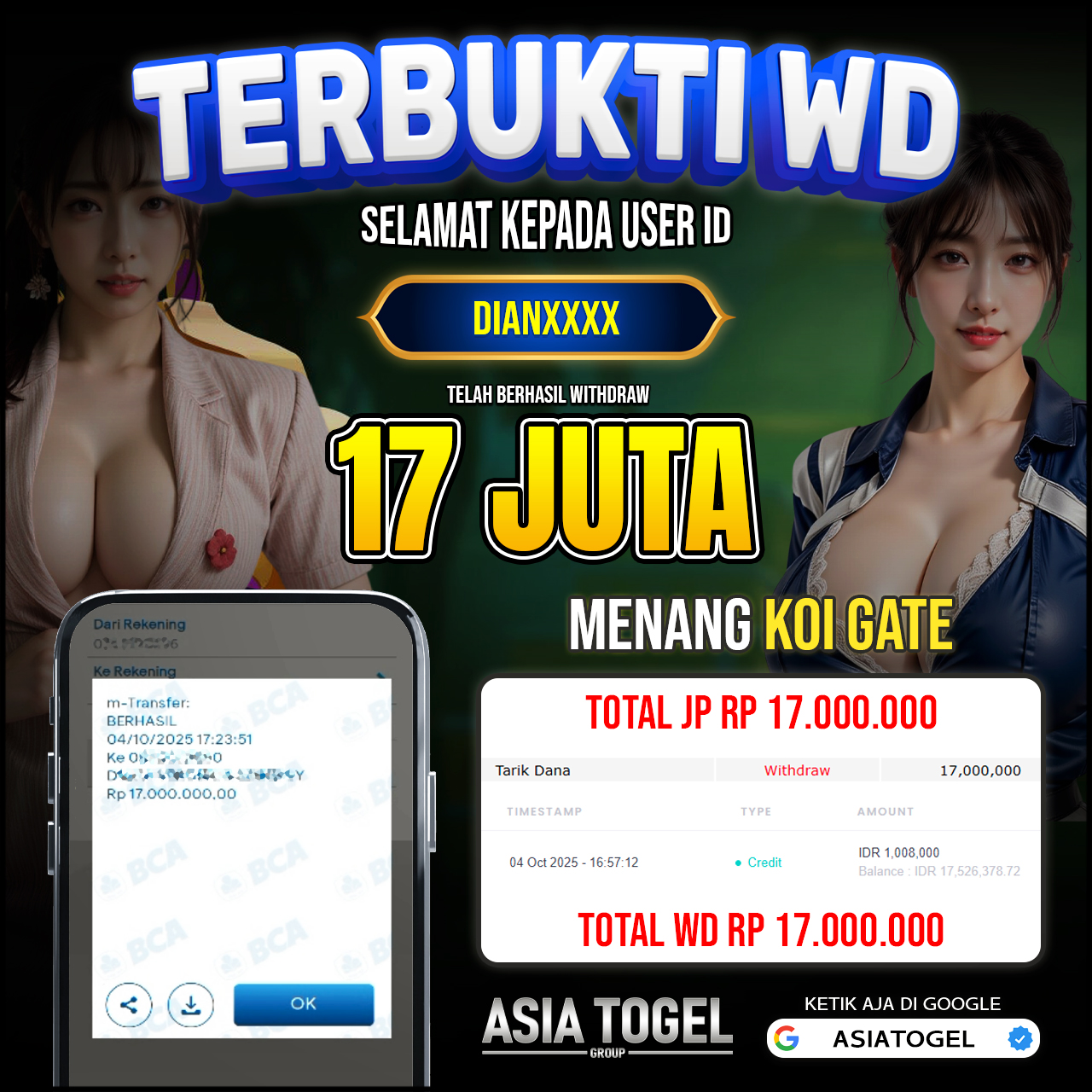 Selamat Atas Kemenangannya Di ASIATOGEL