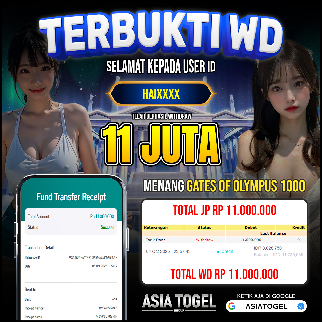 Selamat Atas Kemenangannya Di ASIATOGEL