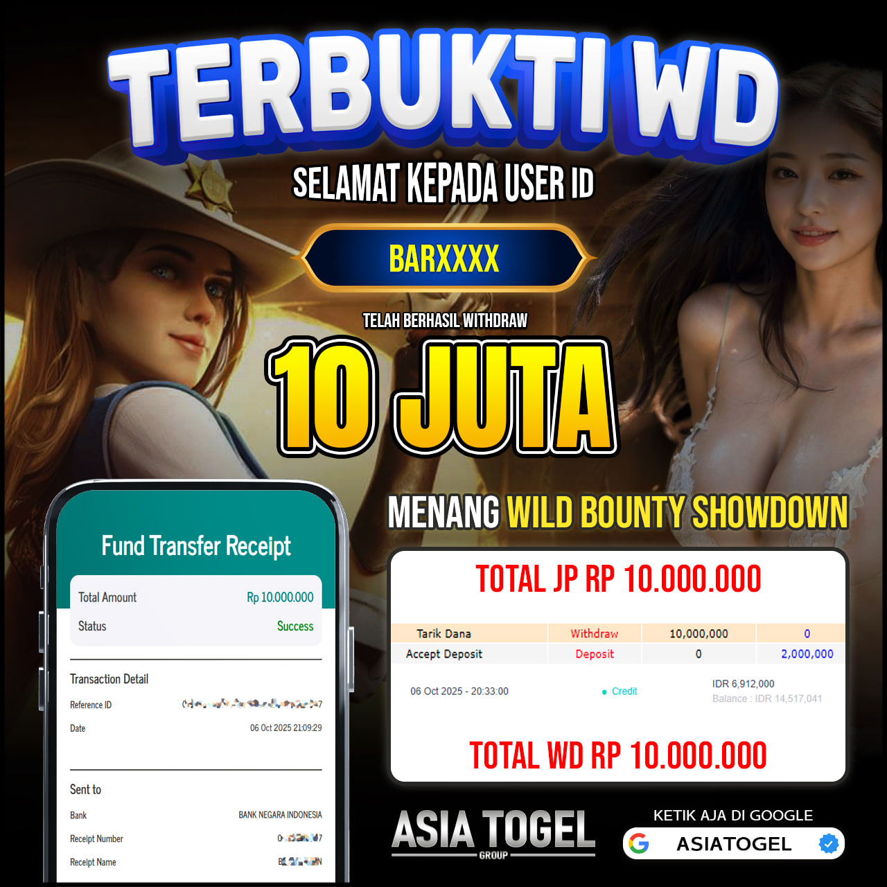 Selamat Atas Kemenangannya Di ASIATOGEL