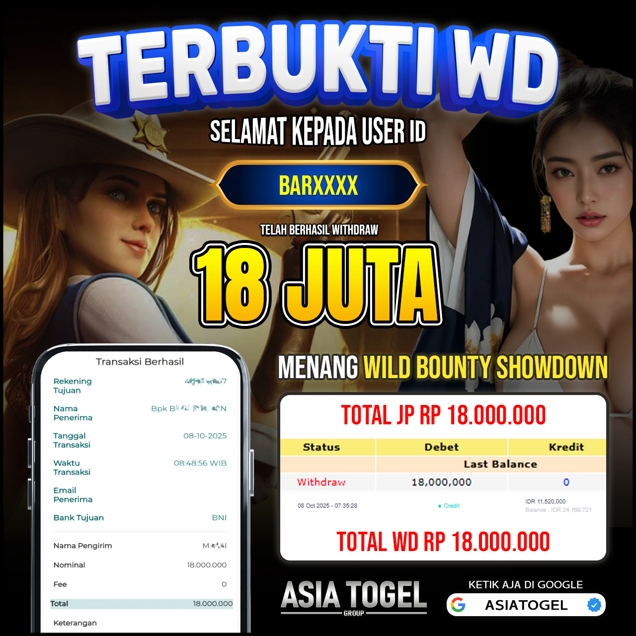 Selamat Atas Kemenangannya Di ASIATOGEL