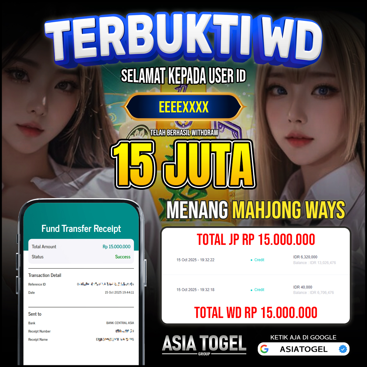 Selamat Atas Kemenangannya Di ASIATOGEL