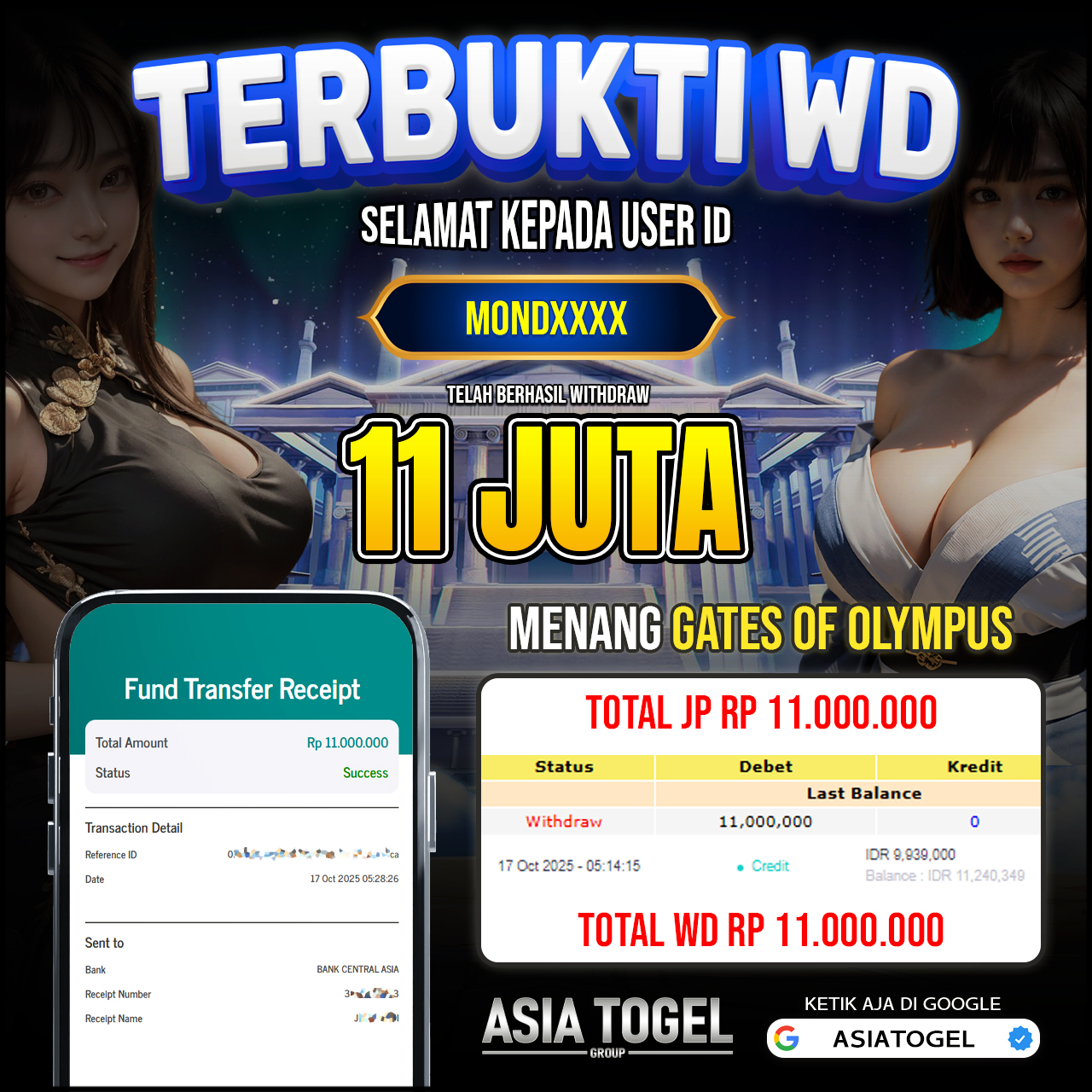 Selamat Atas Kemenangannya Di ASIATOGEL