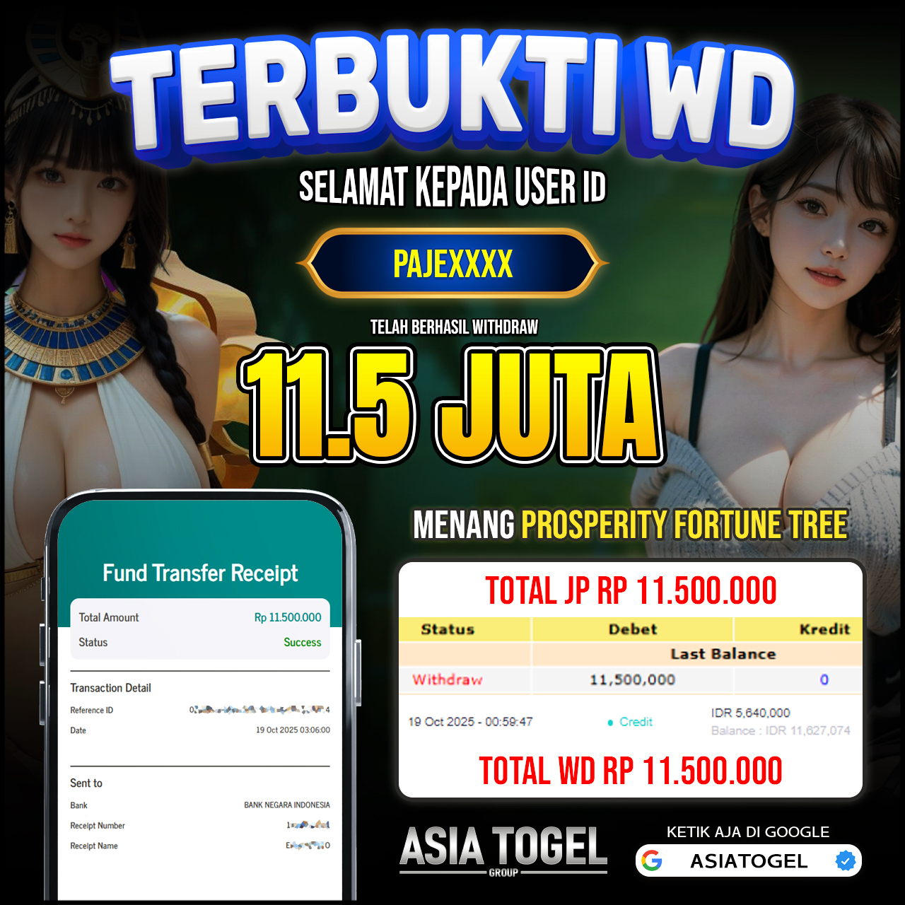 Selamat Atas Kemenangannya Di ASIATOGEL