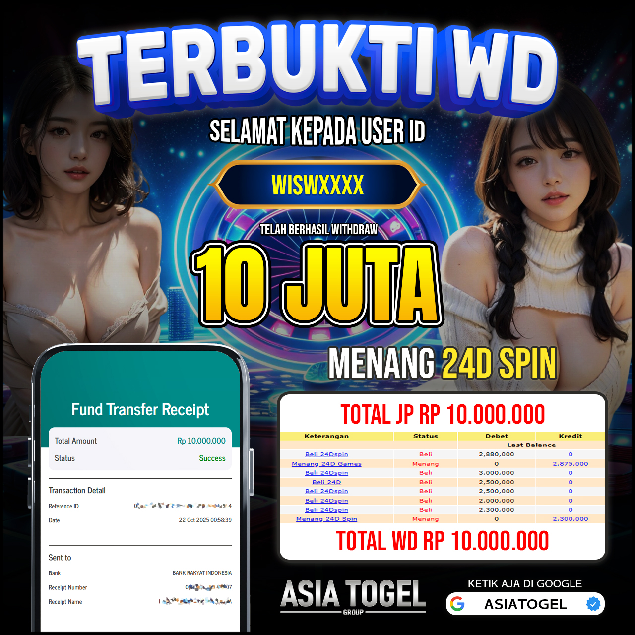 Selamat Atas Kemenangannya Di ASIATOGEL