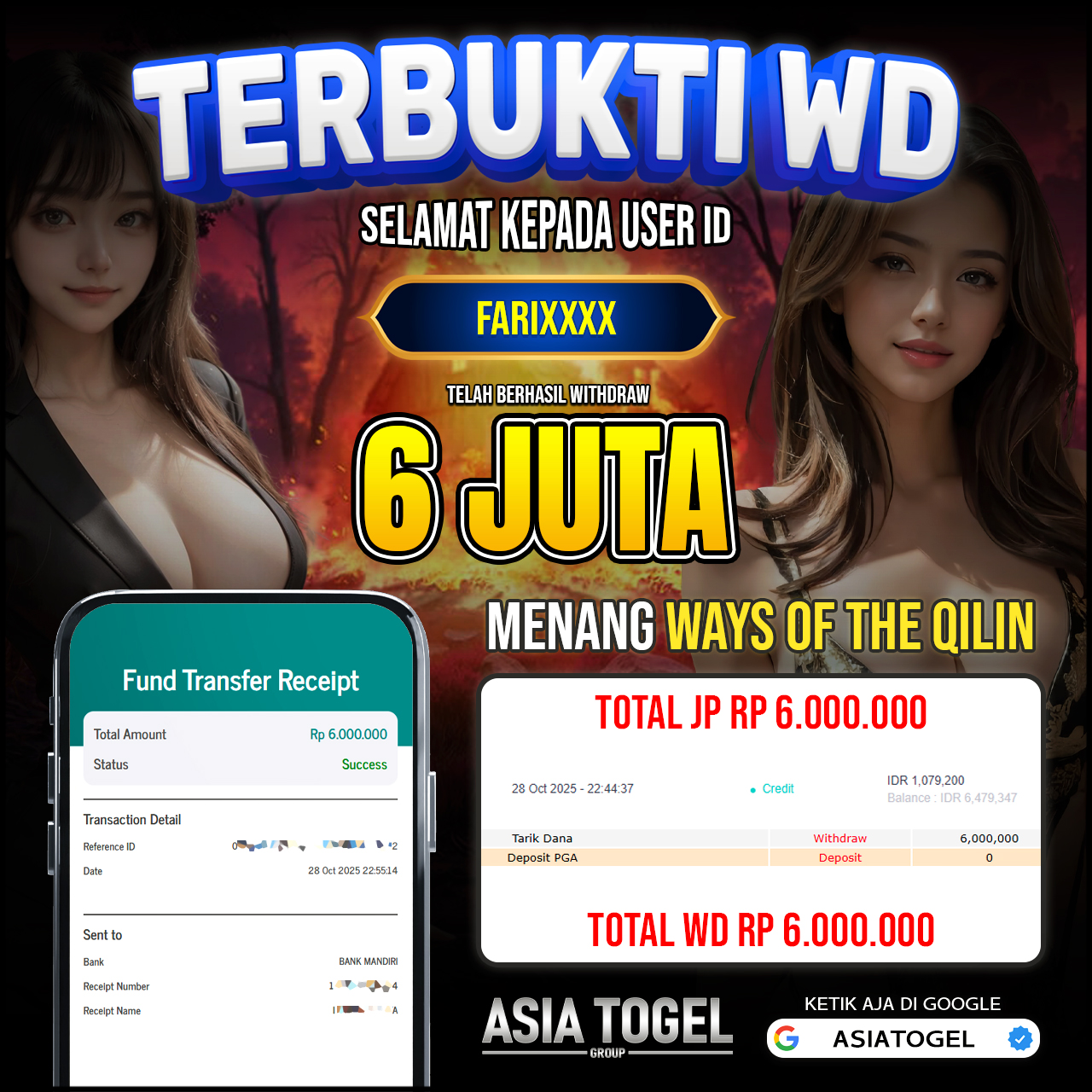 Selamat Atas Kemenangannya Di ASIATOGEL