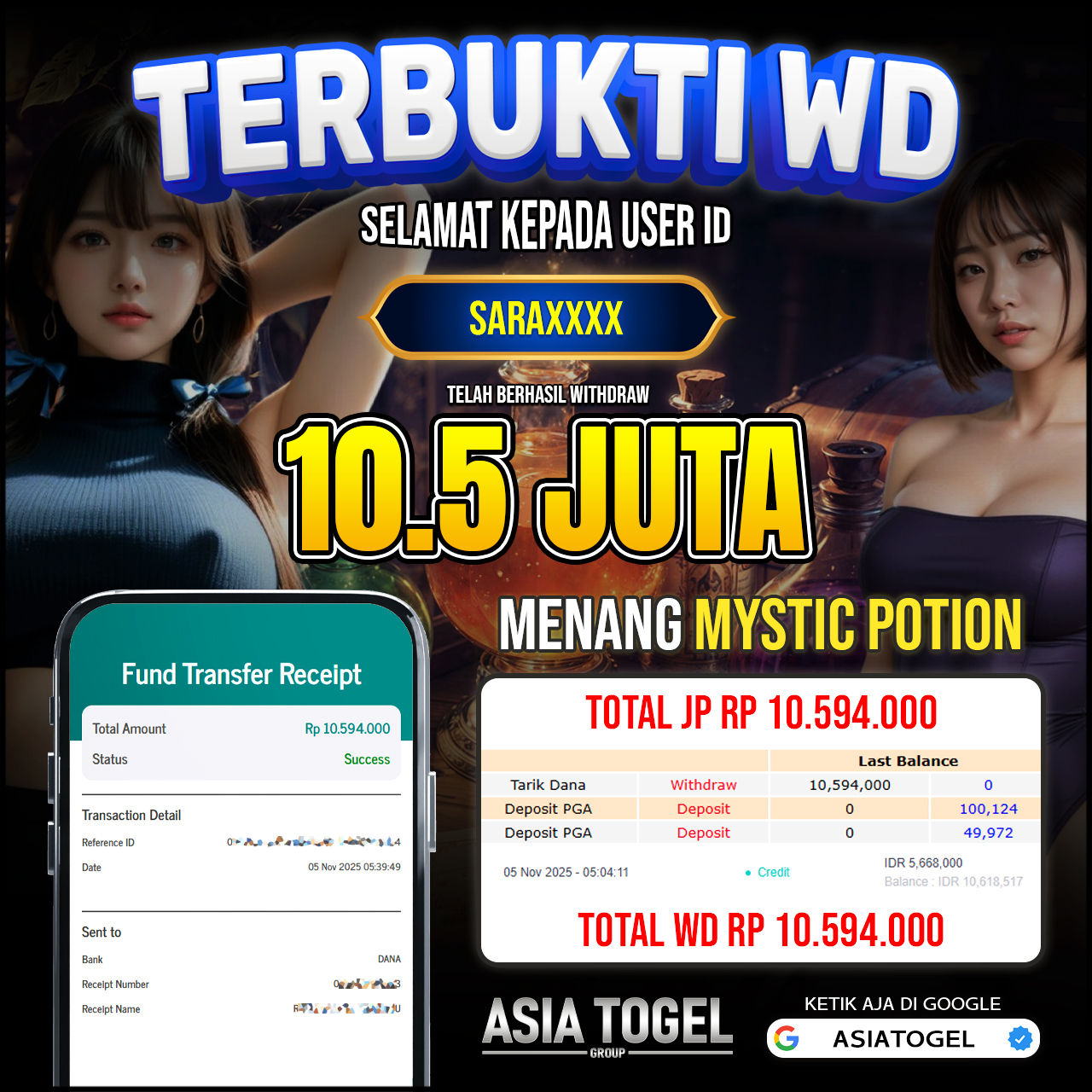 Selamat Atas Kemenangannya Di ASIATOGEL