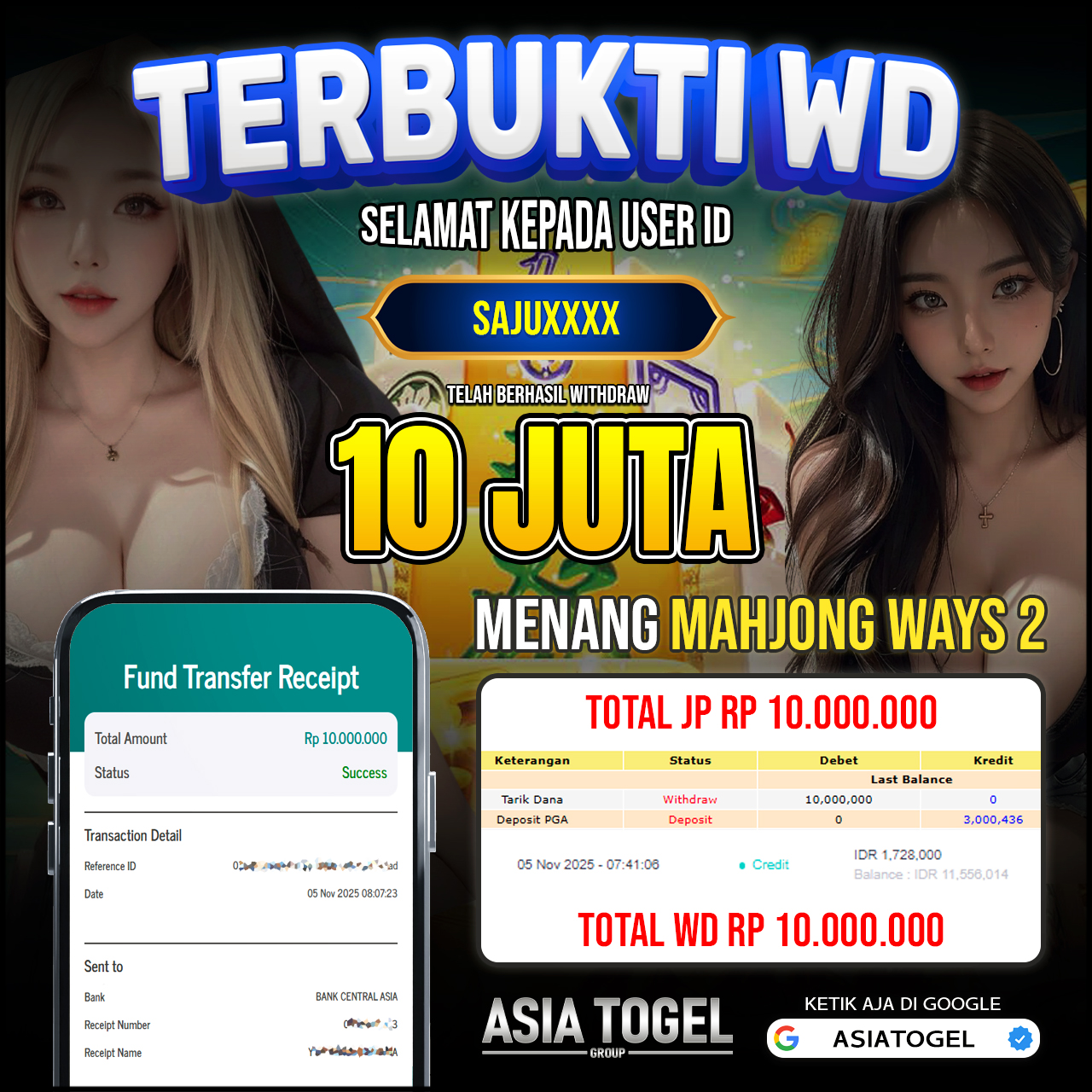 Selamat Atas Kemenangannya Di ASIATOGEL