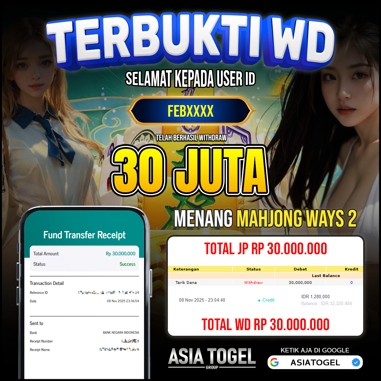 Selamat Atas Kemenangannya Di ASIATOGEL