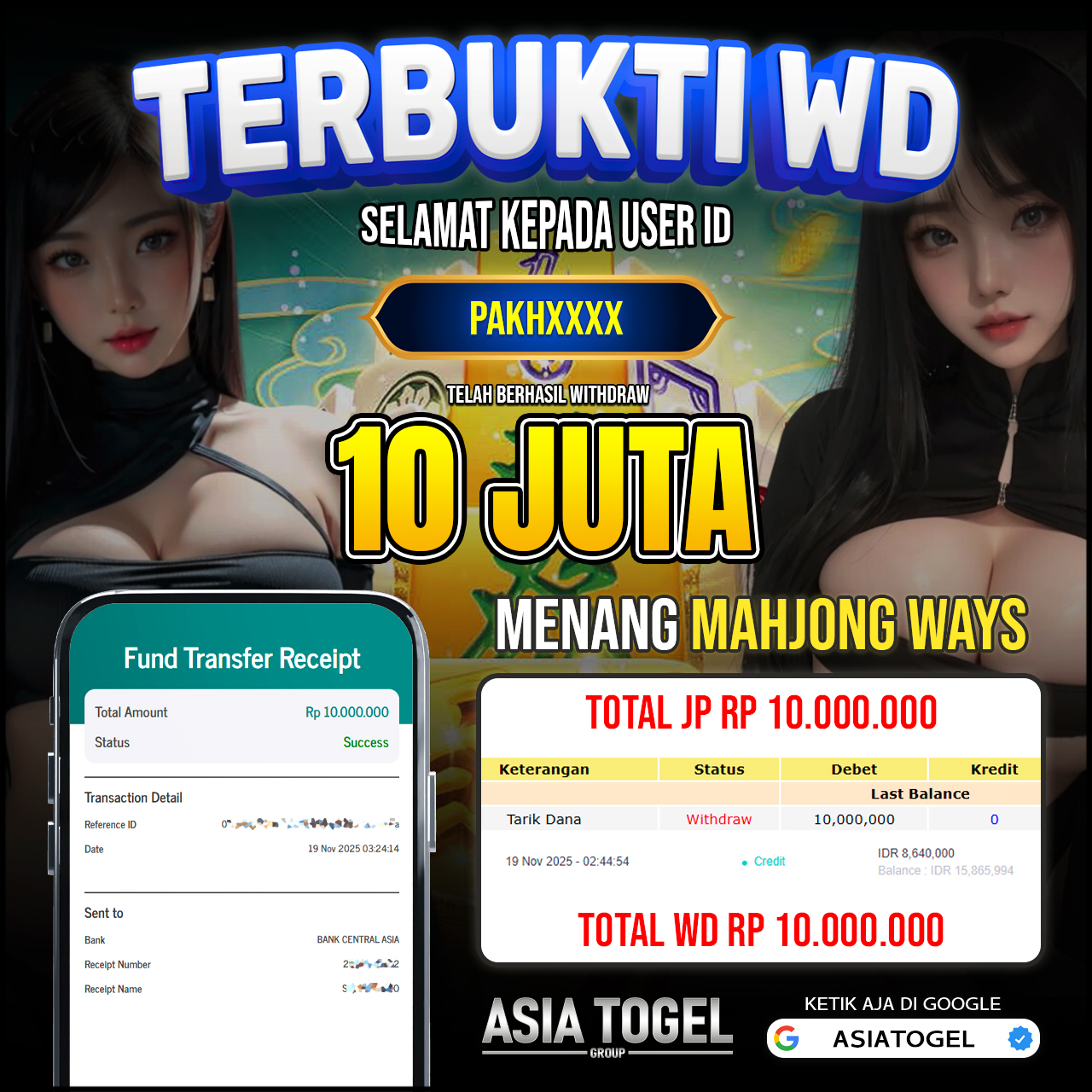 Selamat Atas Kemenangannya Di ASIATOGEL