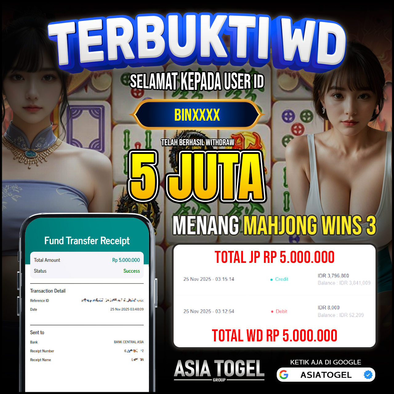 Selamat Atas Kemenangannya Di ASIATOGEL