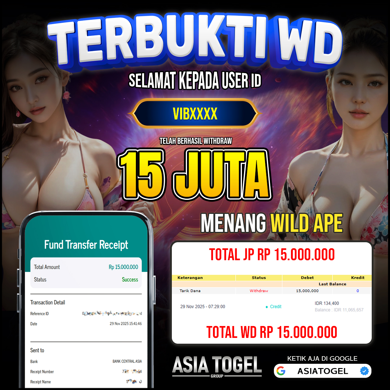 Selamat Atas Kemenangannya Di ASIATOGEL