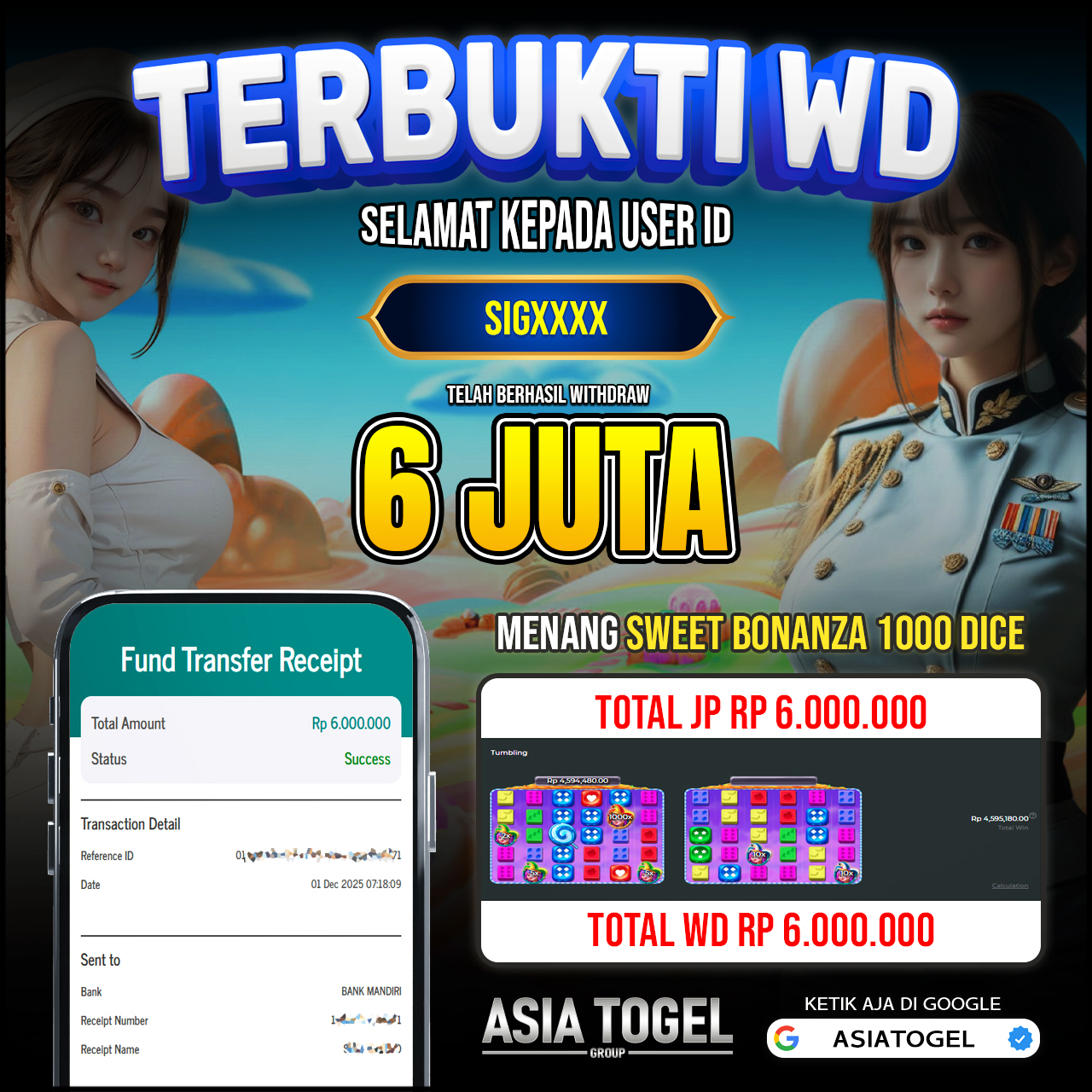 Selamat Atas Kemenangannya Di ASIATOGEL