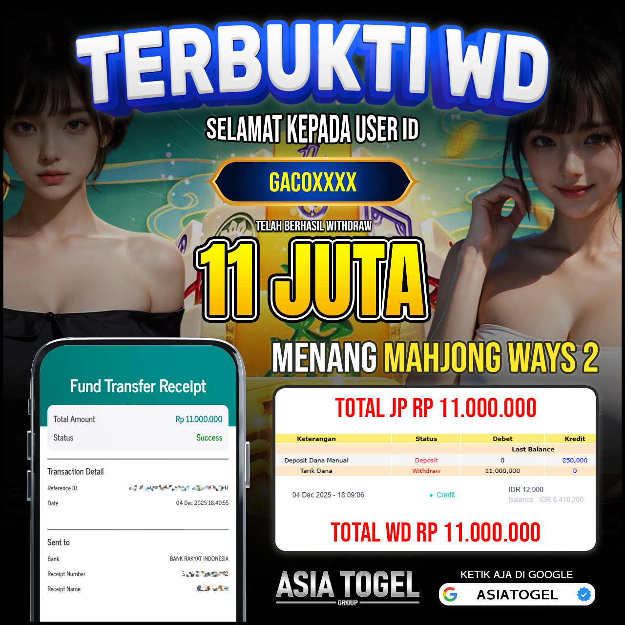 Selamat Atas Kemenangannya Di ASIATOGEL