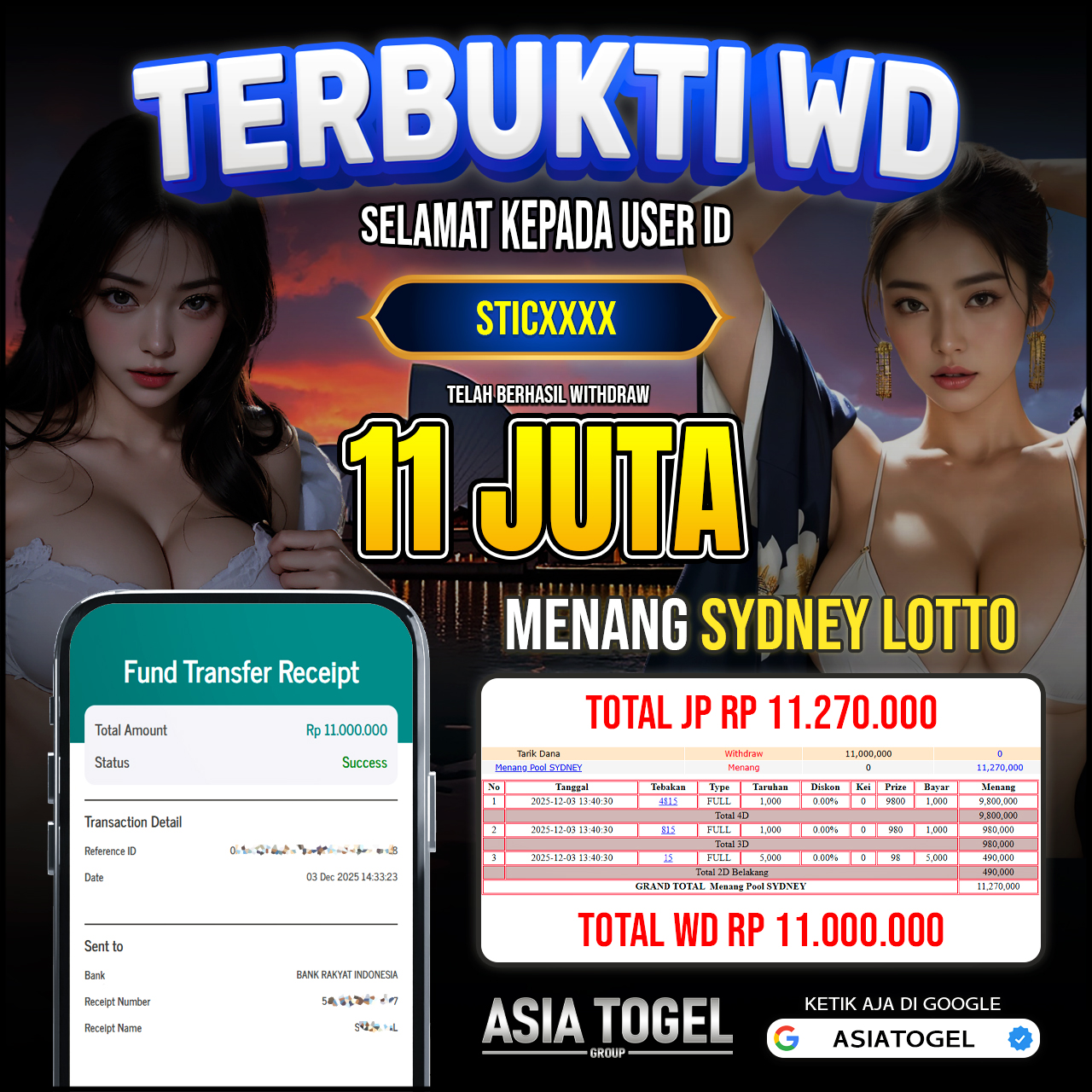 Selamat Atas Kemenangannya Di ASIATOGEL