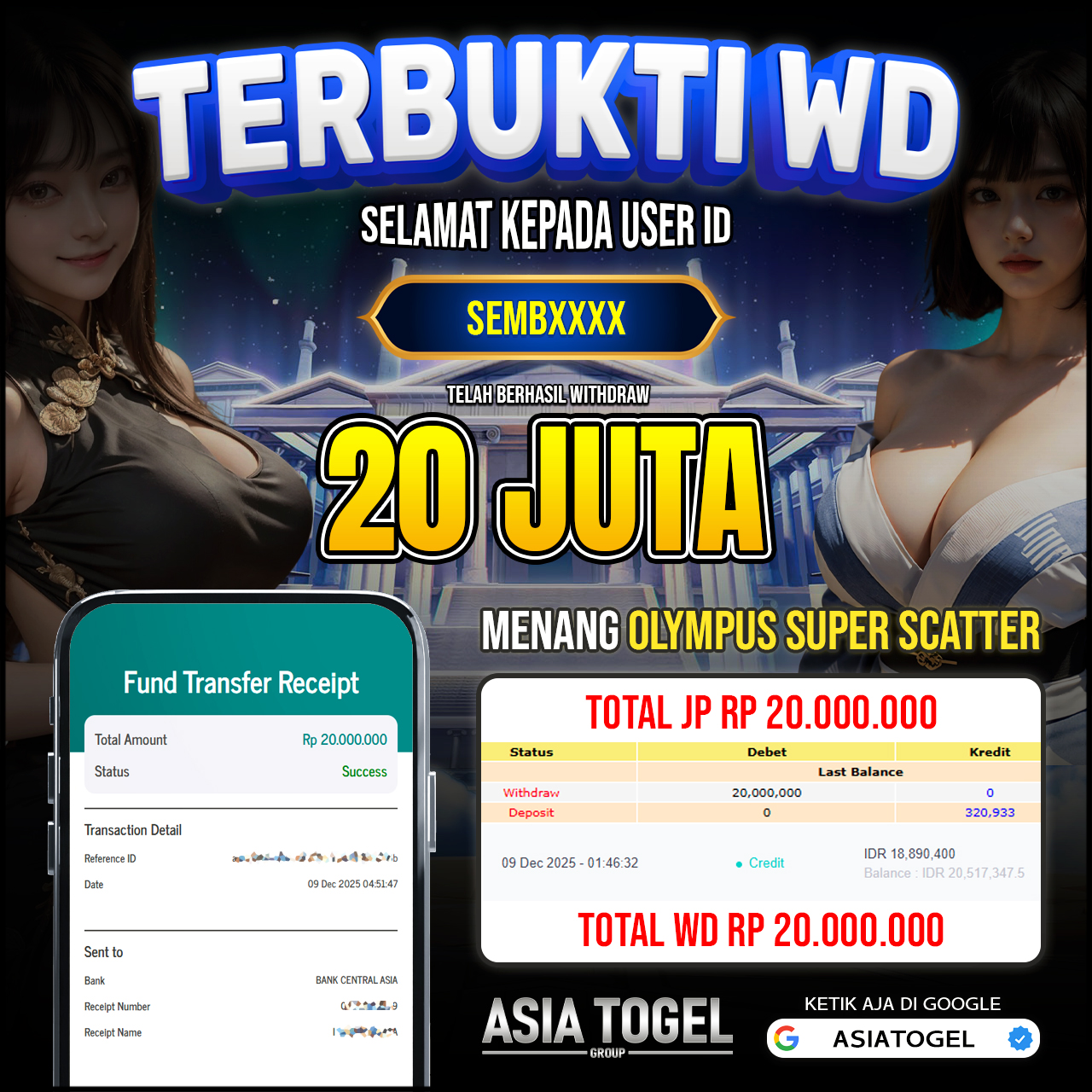 Selamat Atas Kemenangannya Di ASIATOGEL