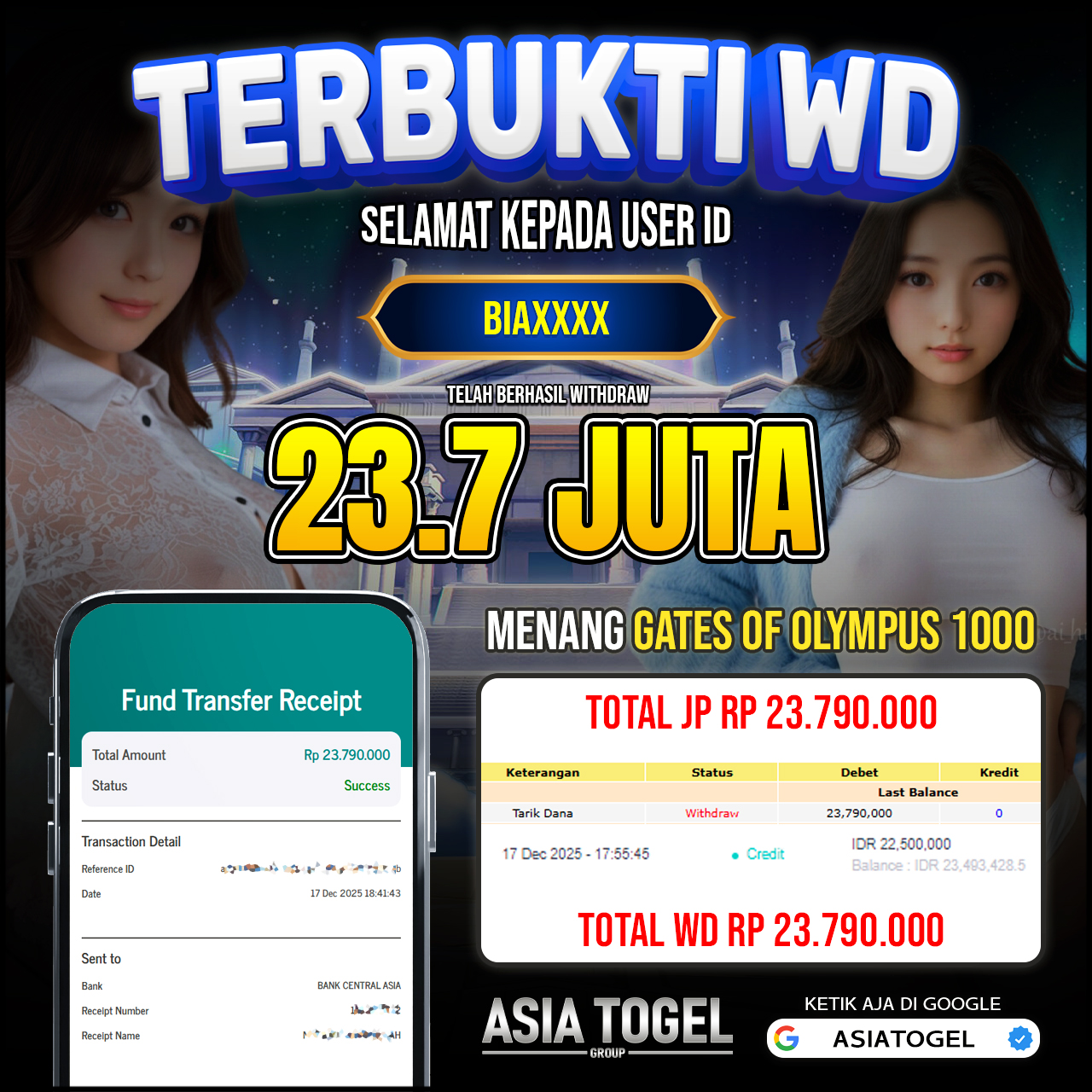 Selamat Atas Kemenangannya Di ASIATOGEL