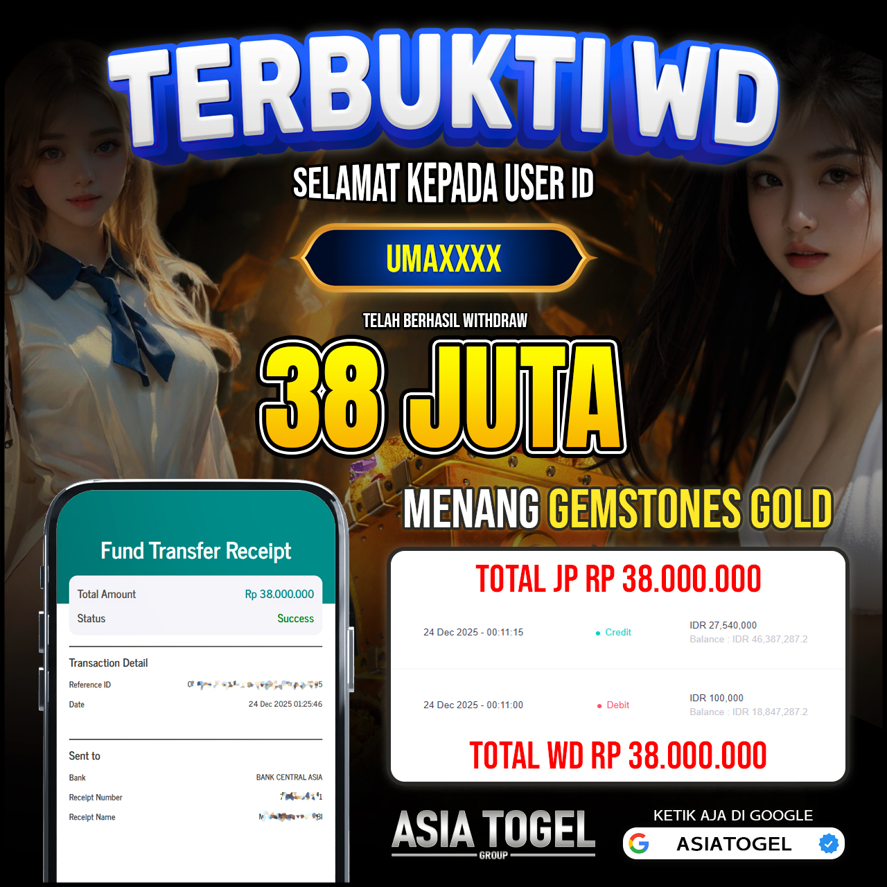 Selamat Atas Kemenangannya Di ASIATOGEL