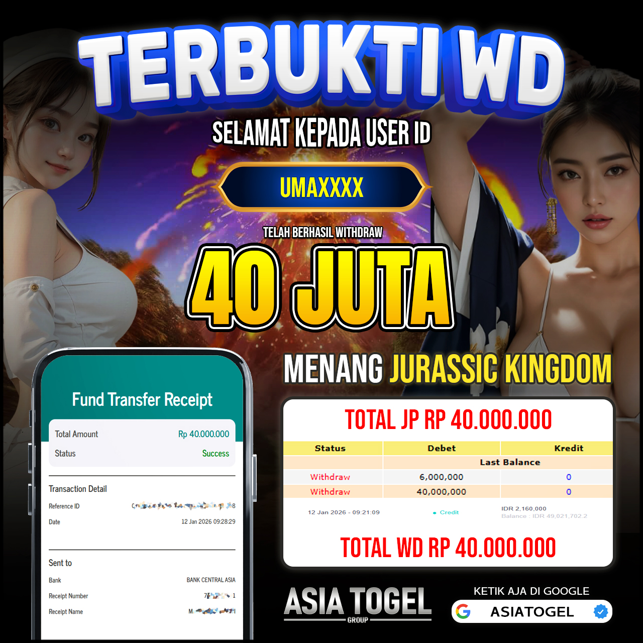 Selamat Atas Kemenangannya Di ASIATOGEL