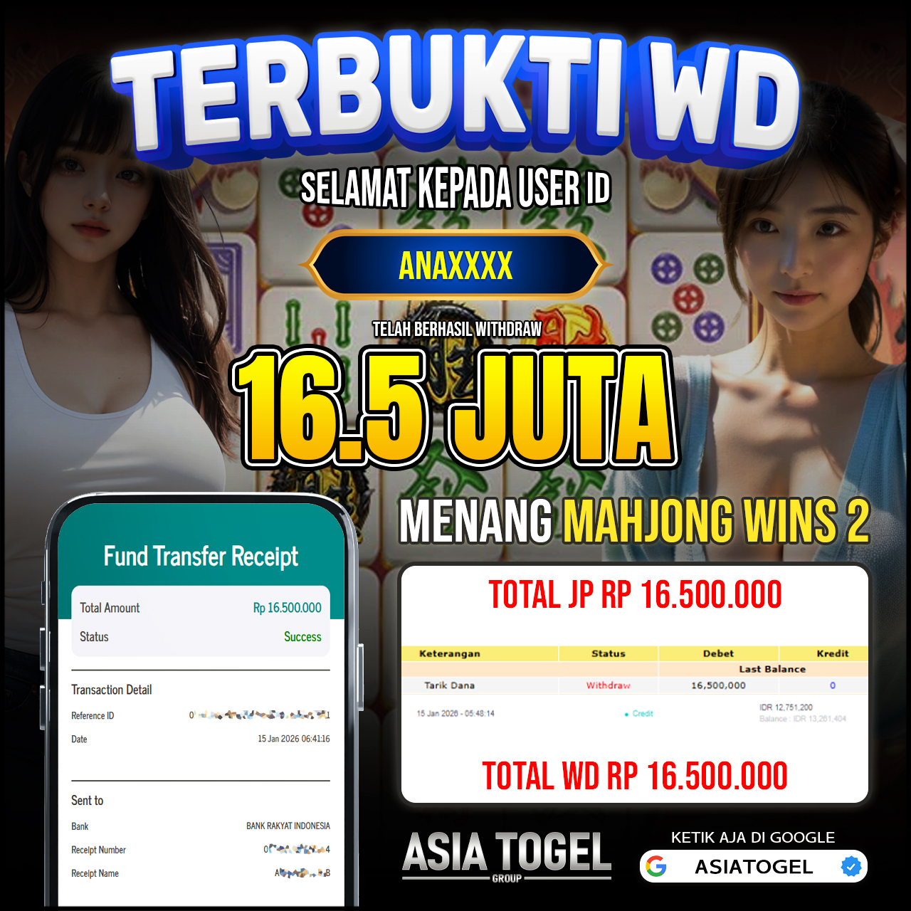 Selamat Atas Kemenangannya Di ASIATOGEL