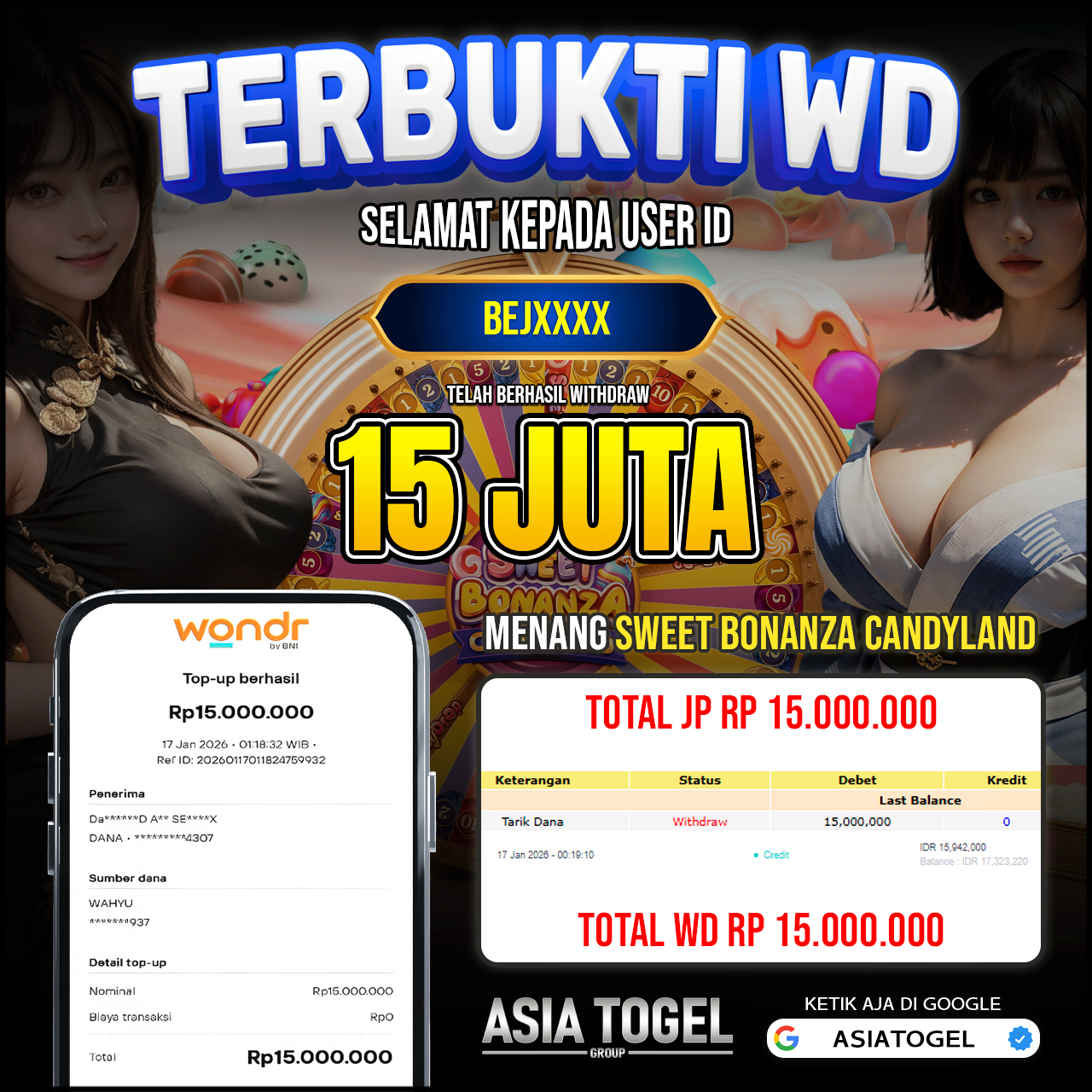 Selamat Atas Kemenangannya Di ASIATOGEL