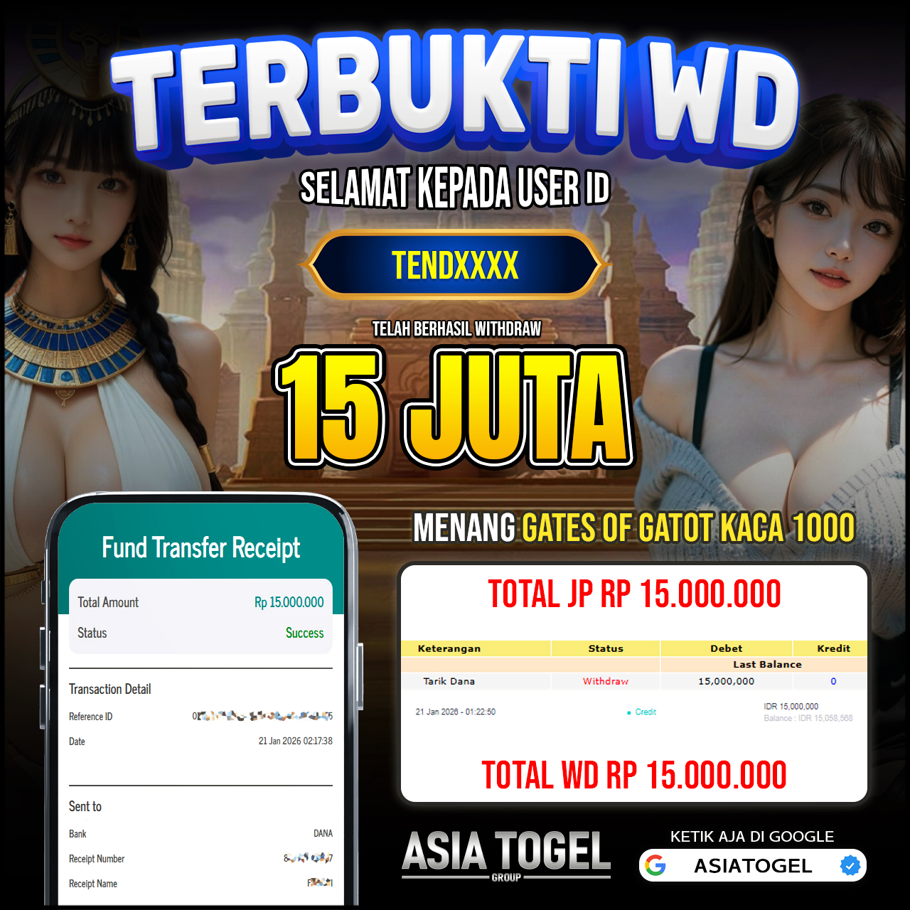 Selamat Atas Kemenangannya Di ASIATOGEL