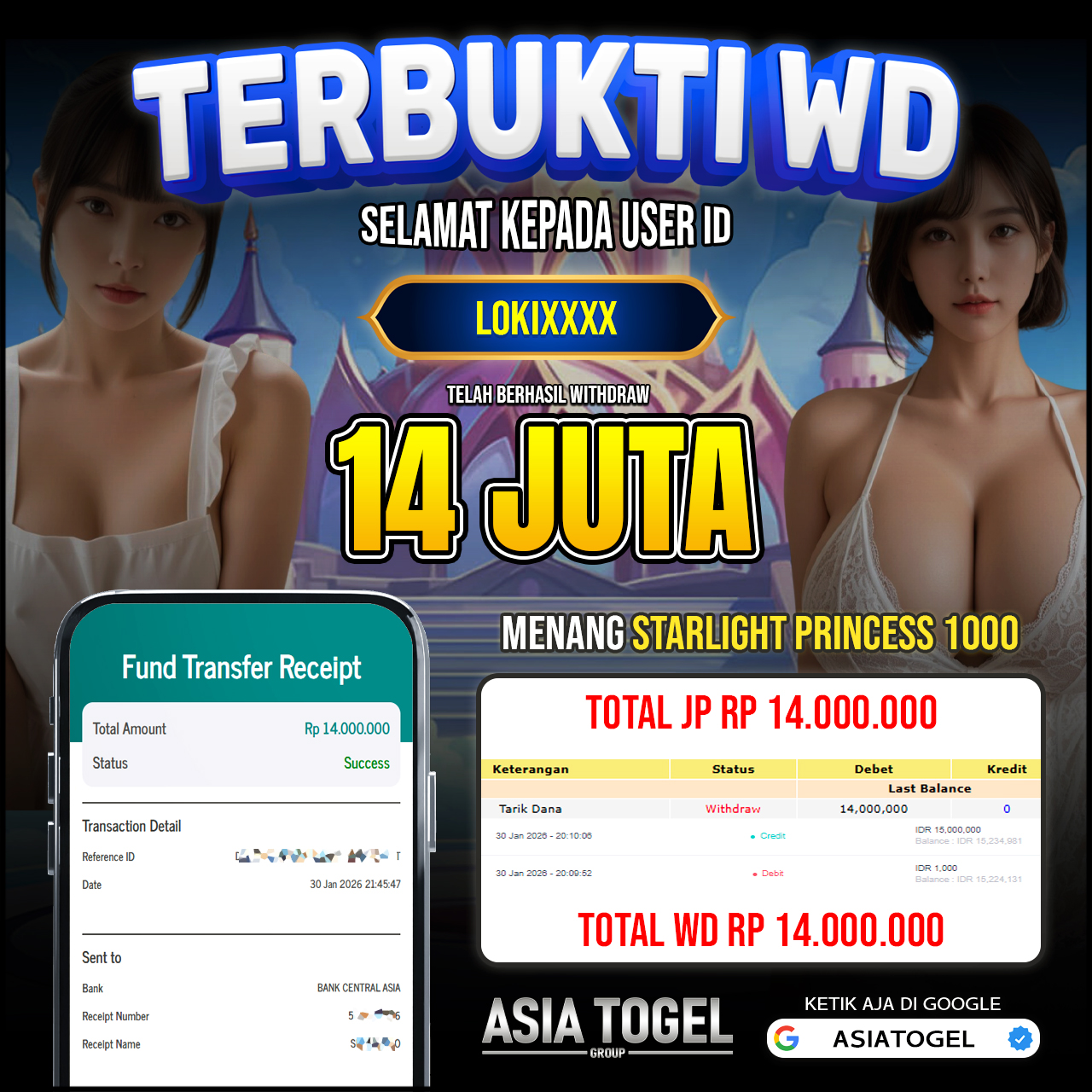 Selamat Atas Kemenangannya Di ASIATOGEL