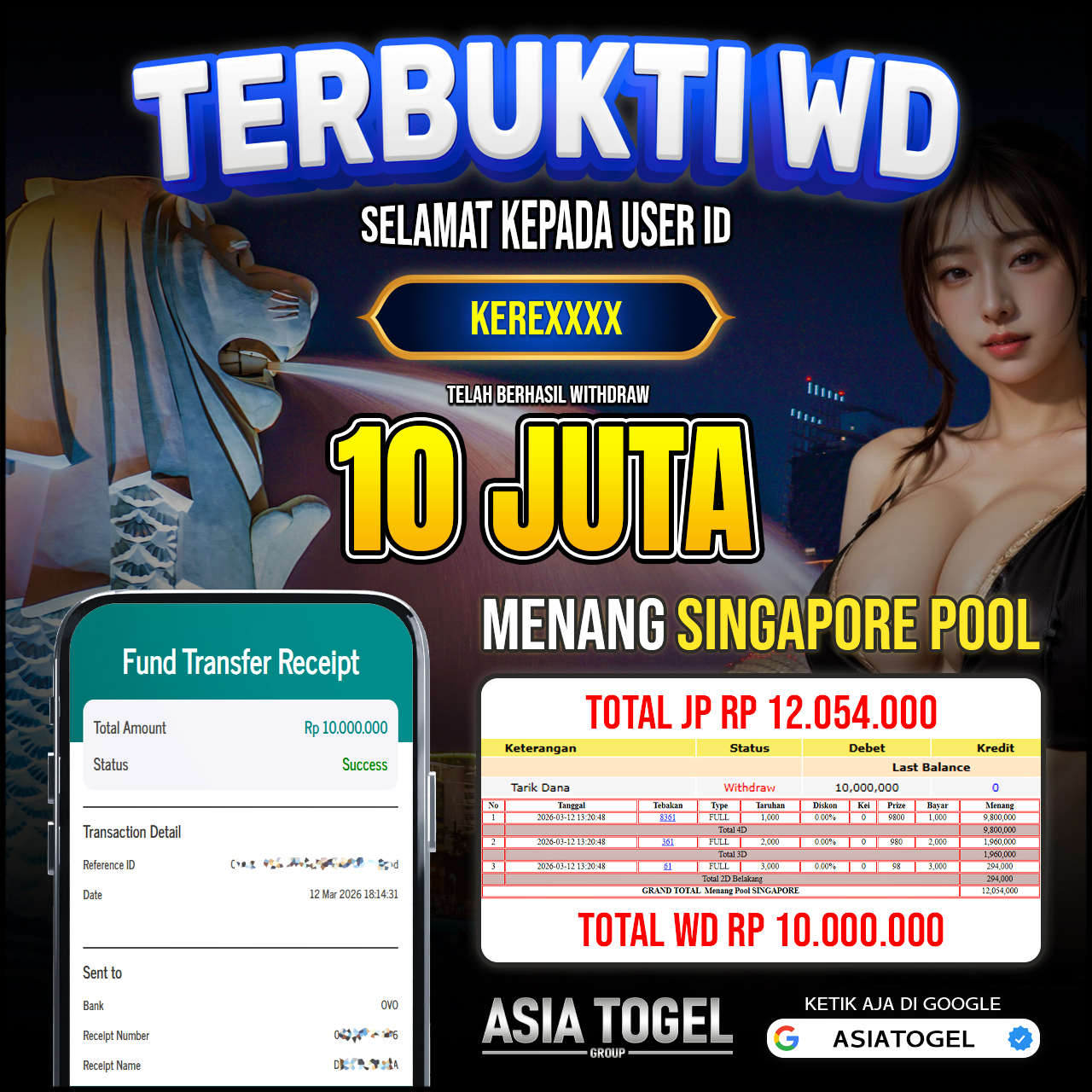 Selamat Atas Kemenangannya Di ASIATOGEL