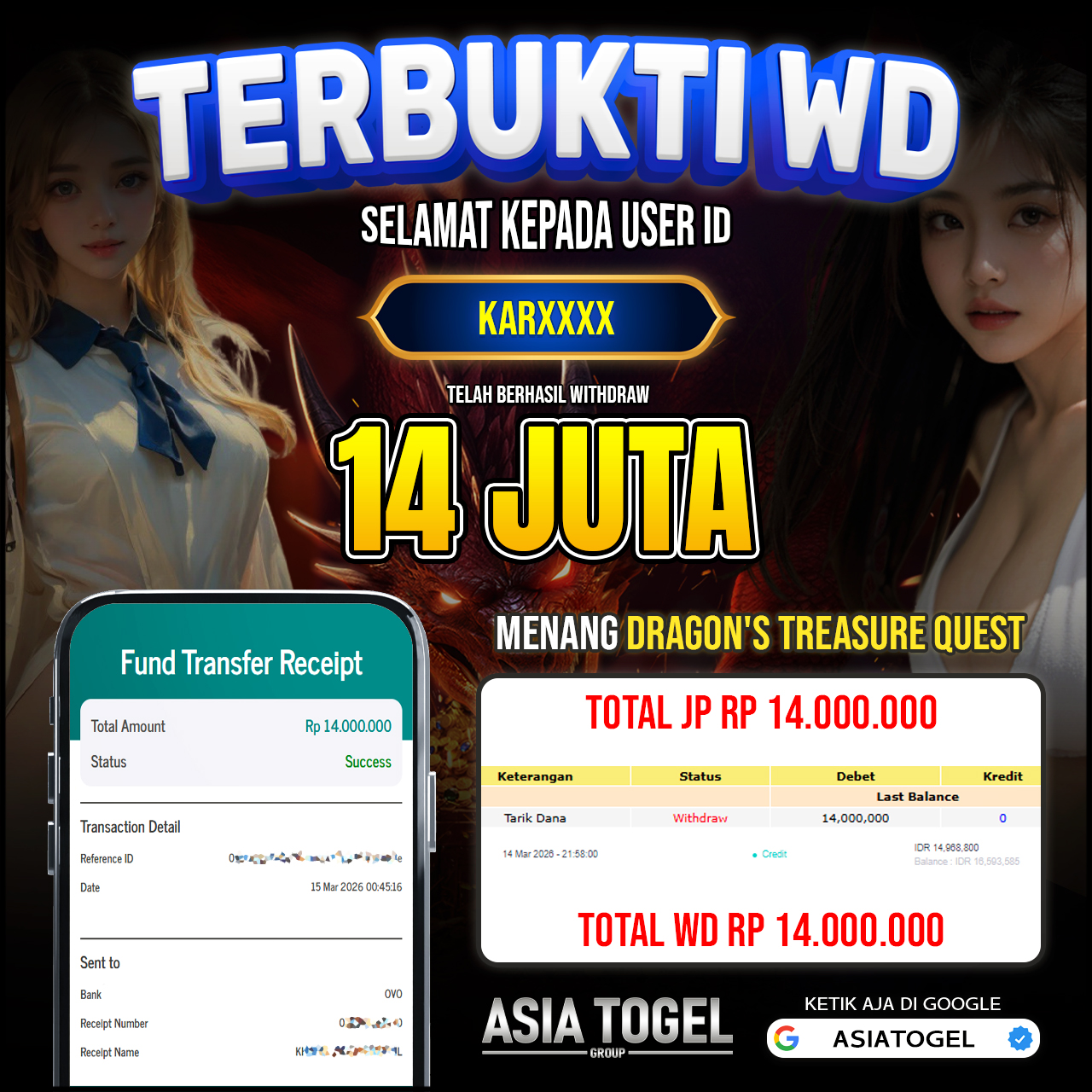Selamat Atas Kemenangannya Di ASIATOGEL