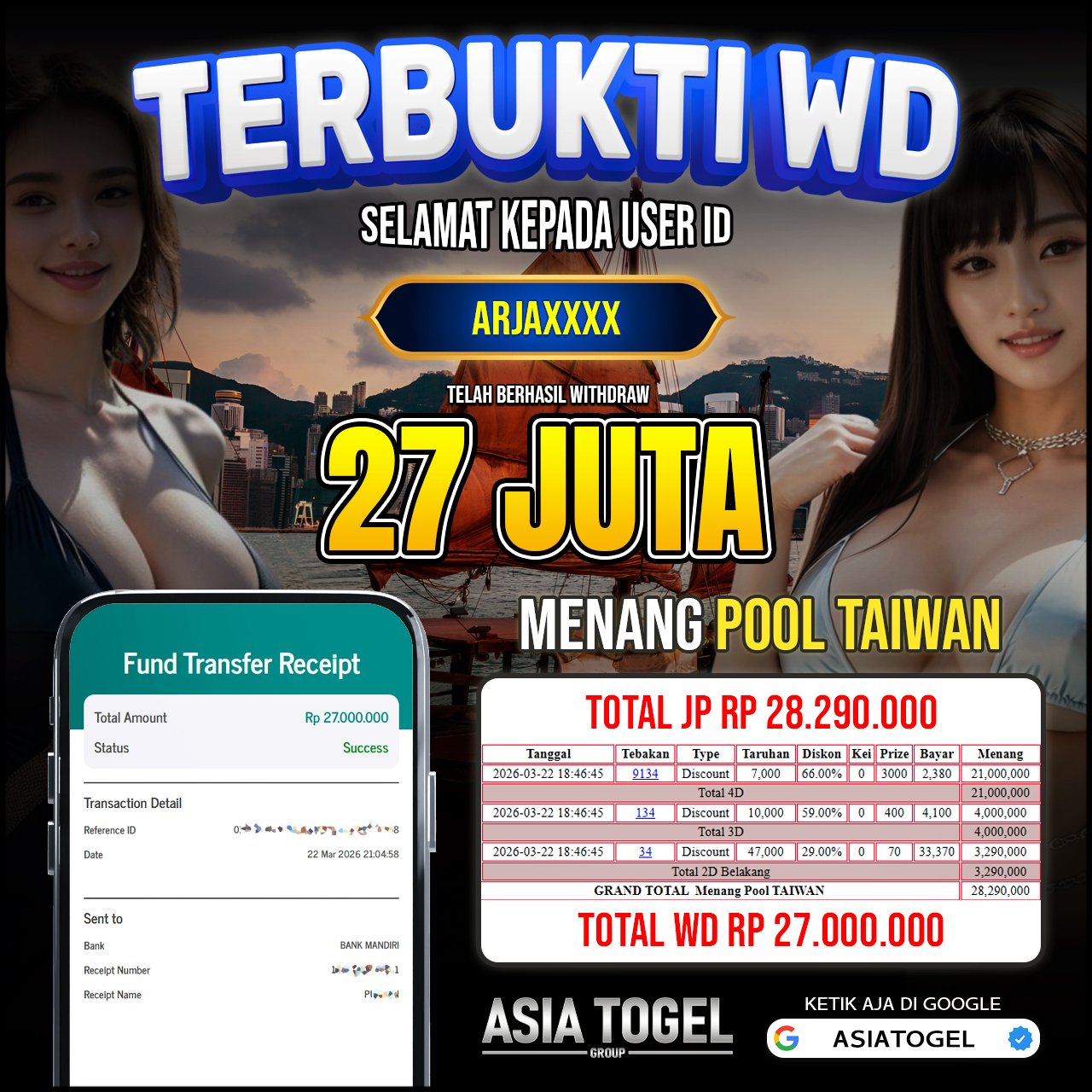 Selamat Atas Kemenangannya Di ASIATOGEL