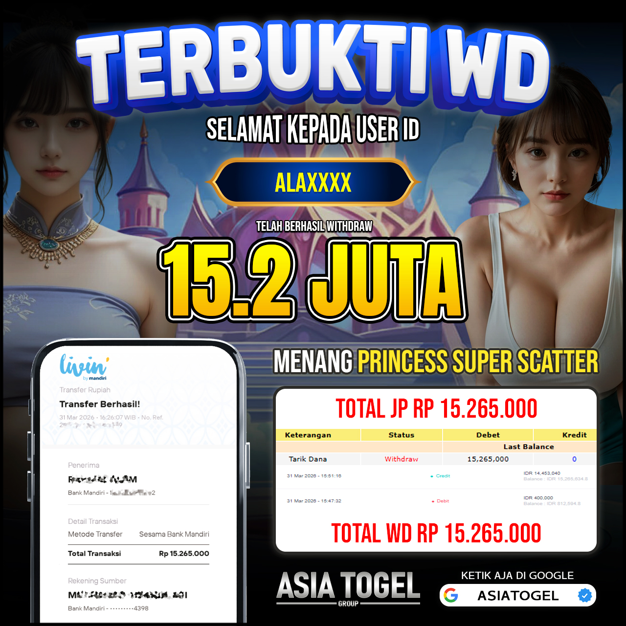 Selamat Atas Kemenangannya Di ASIATOGEL