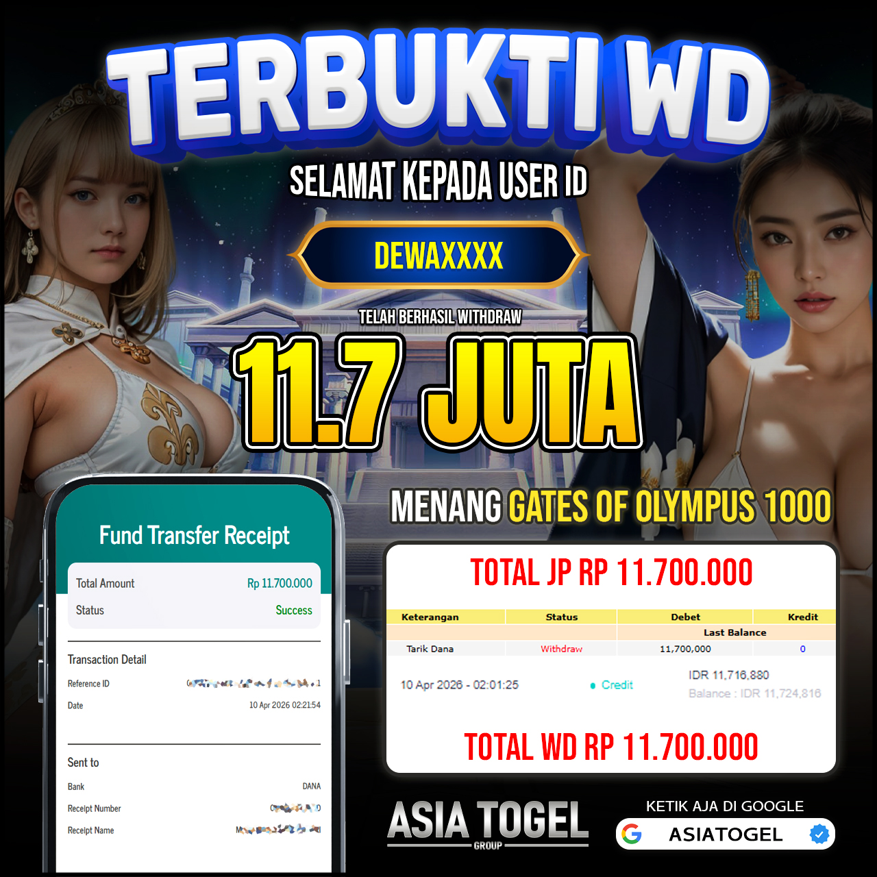 Selamat Atas Kemenangannya Di ASIATOGEL