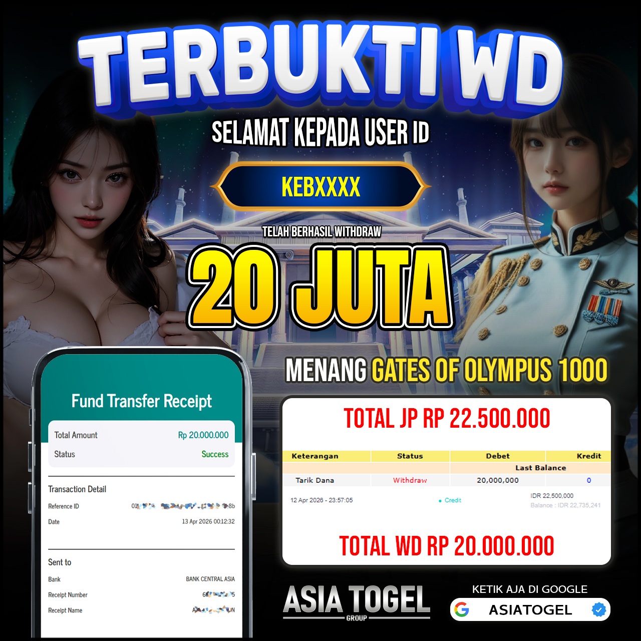 Selamat Atas Kemenangannya Di ASIATOGEL